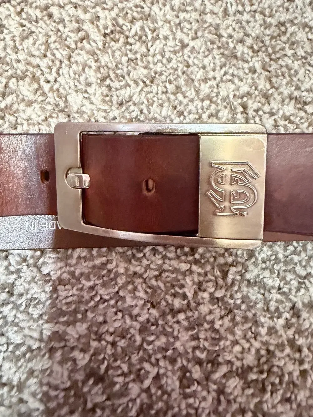 Eagles Wings Florida State Seminoles FSU Leather Belt Brown Size 36